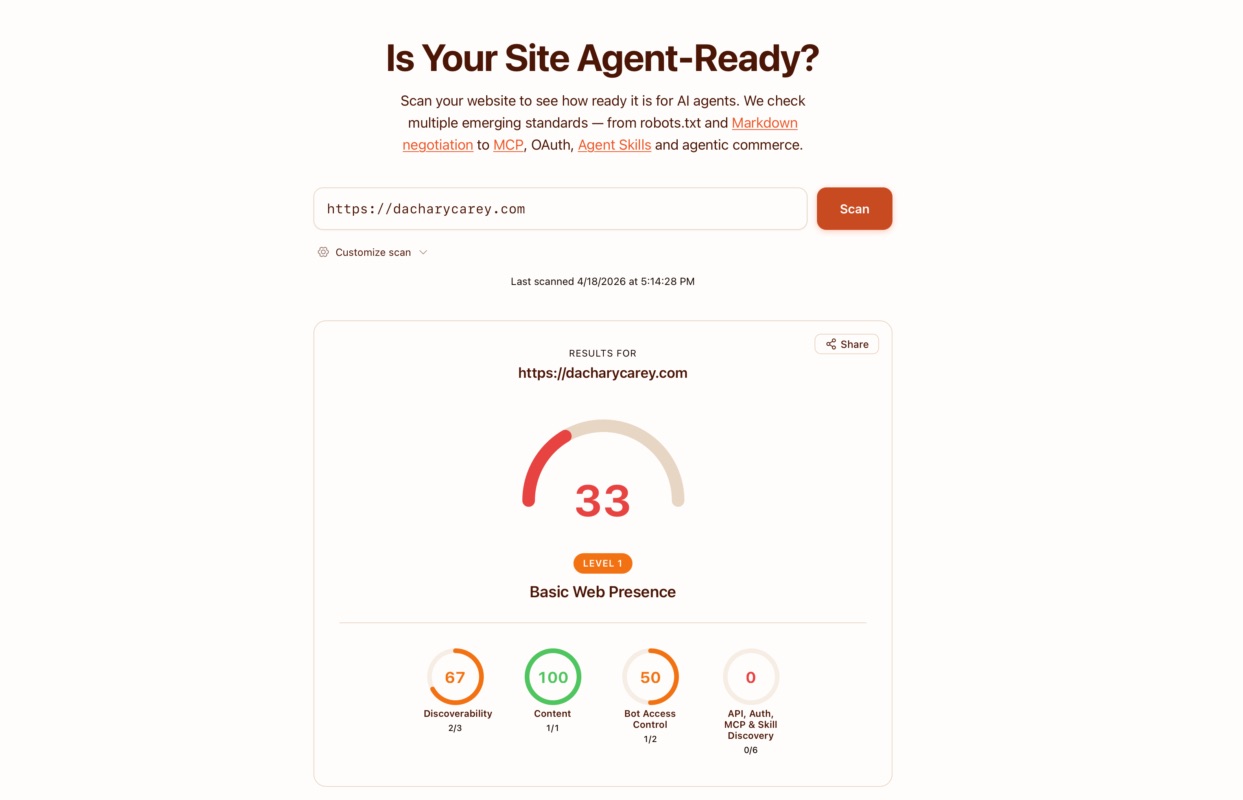 What an Agent Score Can Tell You